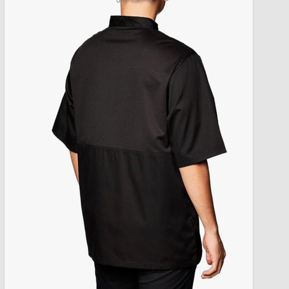 CHEF CODE Unisex Men's/Women's Cool Breeze S/S Chef Coat Size 2XL - Black NWT - Picture 3 of 3